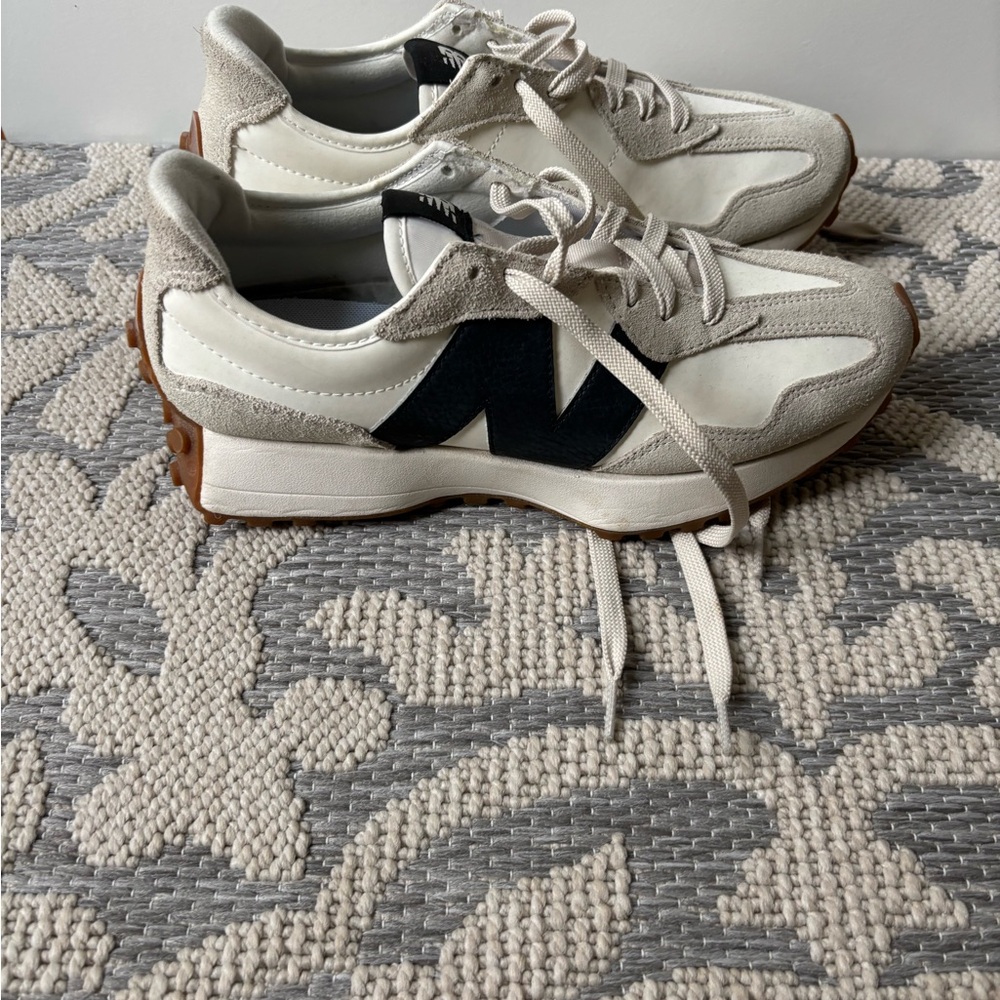 New Balance White and Black Sneakers
